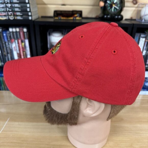 Chicago Blackhawks Hat Adidas Embroidered Dad Cap Hockey Hat Red - Picture 2 of 6